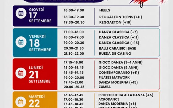 Open Day Week Settembre 2026